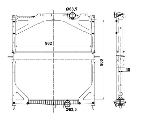 Радіатори NF 529702 для VOLVO FMX II 500